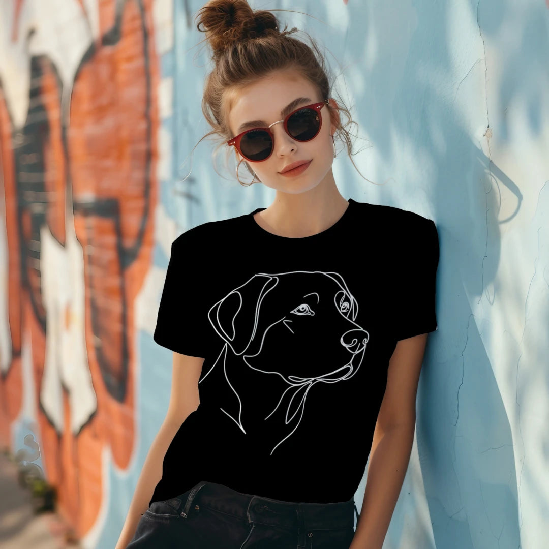 Black-Shirt Labrador Unisex Triblend Short-Sleeve T-Shirt