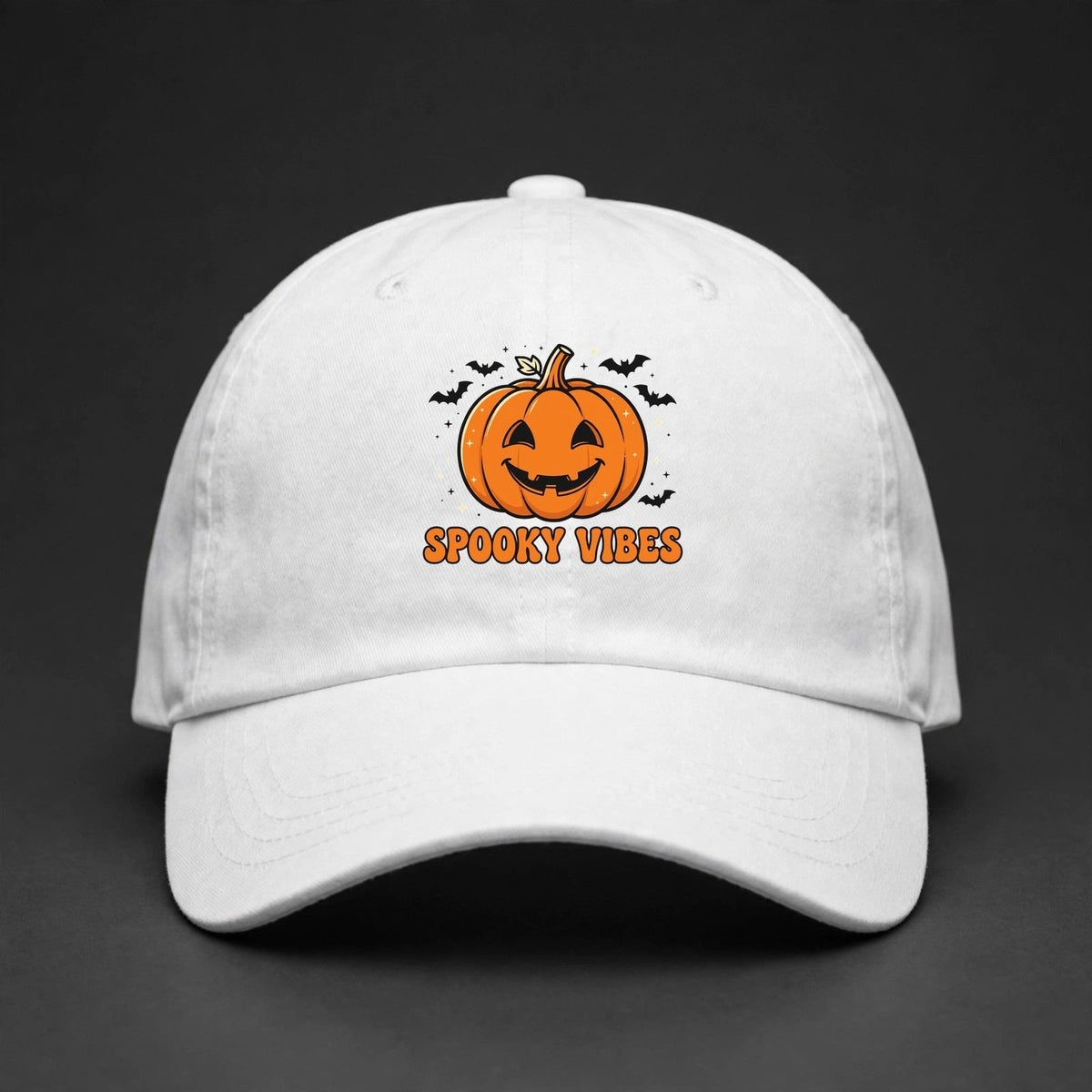 Spooky Vibes Cap - Jack-O'-Lantern Halloween Dad Hat - main