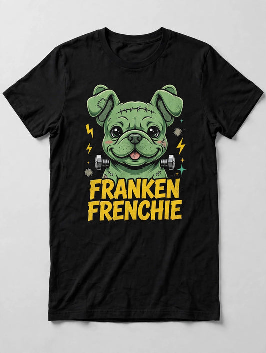 Franken Frenchie T-Shirt - Frankenstein French Bulldog Halloween Tee