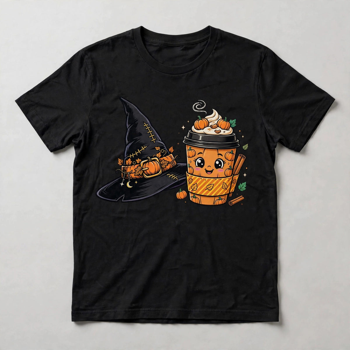 Basic Witch T-Shirt - Pumpkin Spice Latte Halloween Graphic Tee