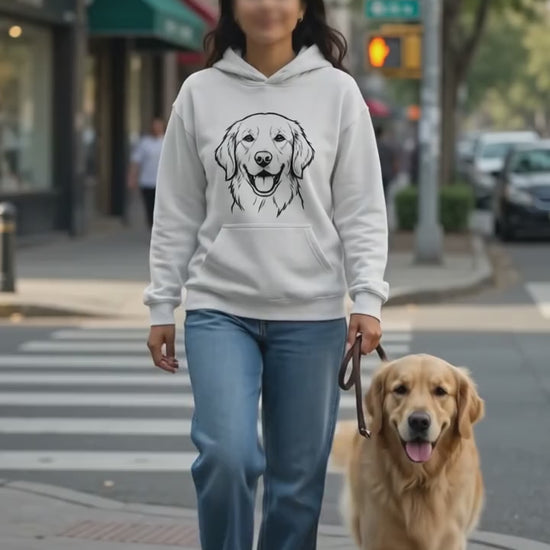 I walk my Golden Retriever.