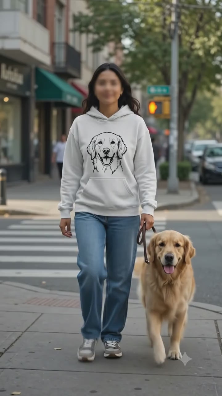 I walk my Golden Retriever.