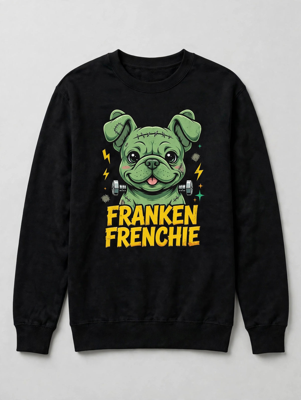 Franken Frenchie Sweatshirt - Frankenstein French Bulldog Halloween Sweatshirt