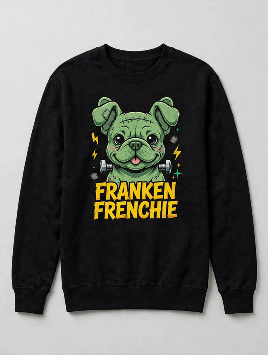 Franken Frenchie Sweatshirt - Frankenstein French Bulldog Halloween Sweatshirt