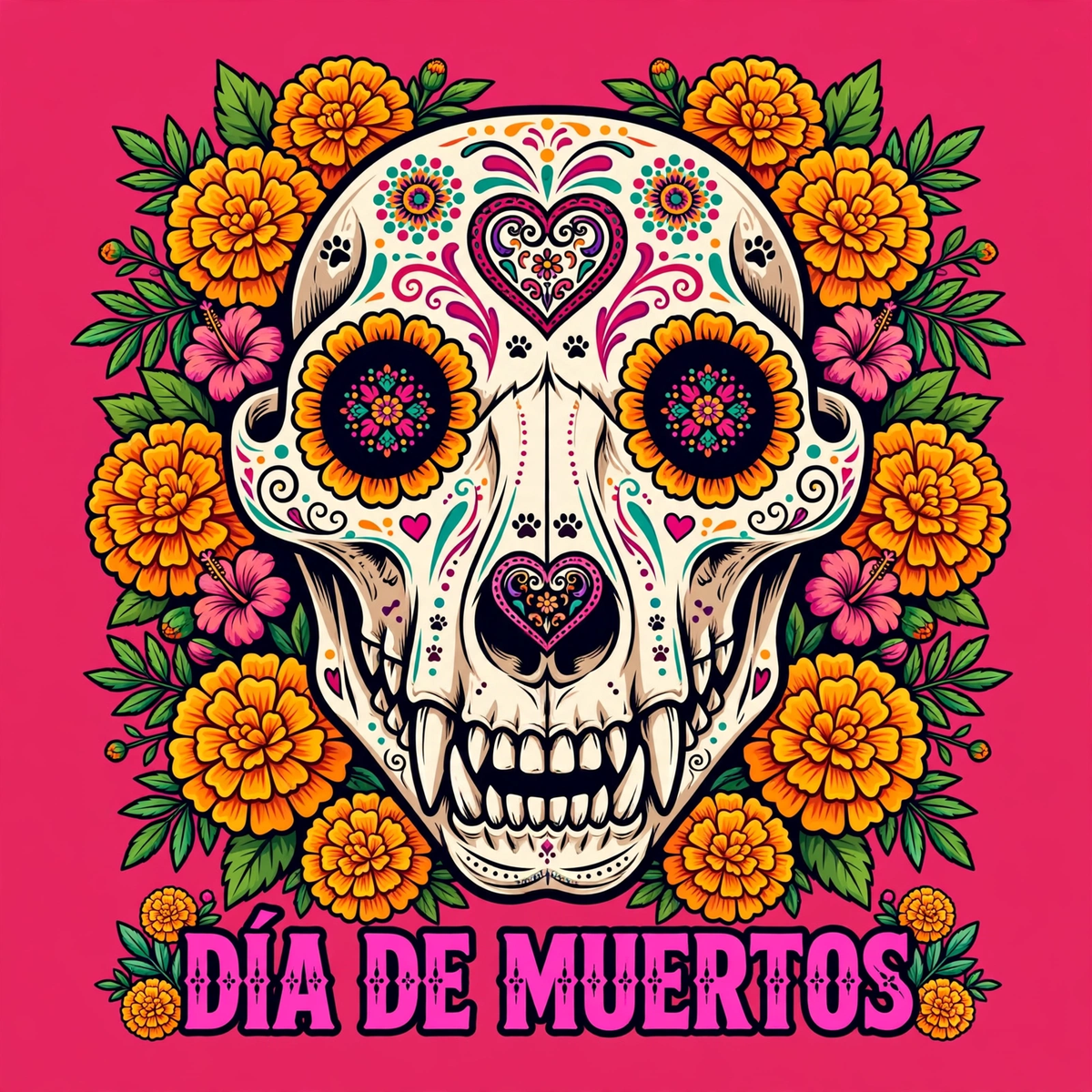 Día de Muertos Dog Sweatshirt - Sugar Skull Pup Graphic Sweatshirt - design